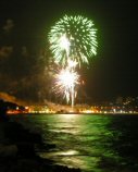 Fuegos artificiales en Moraira